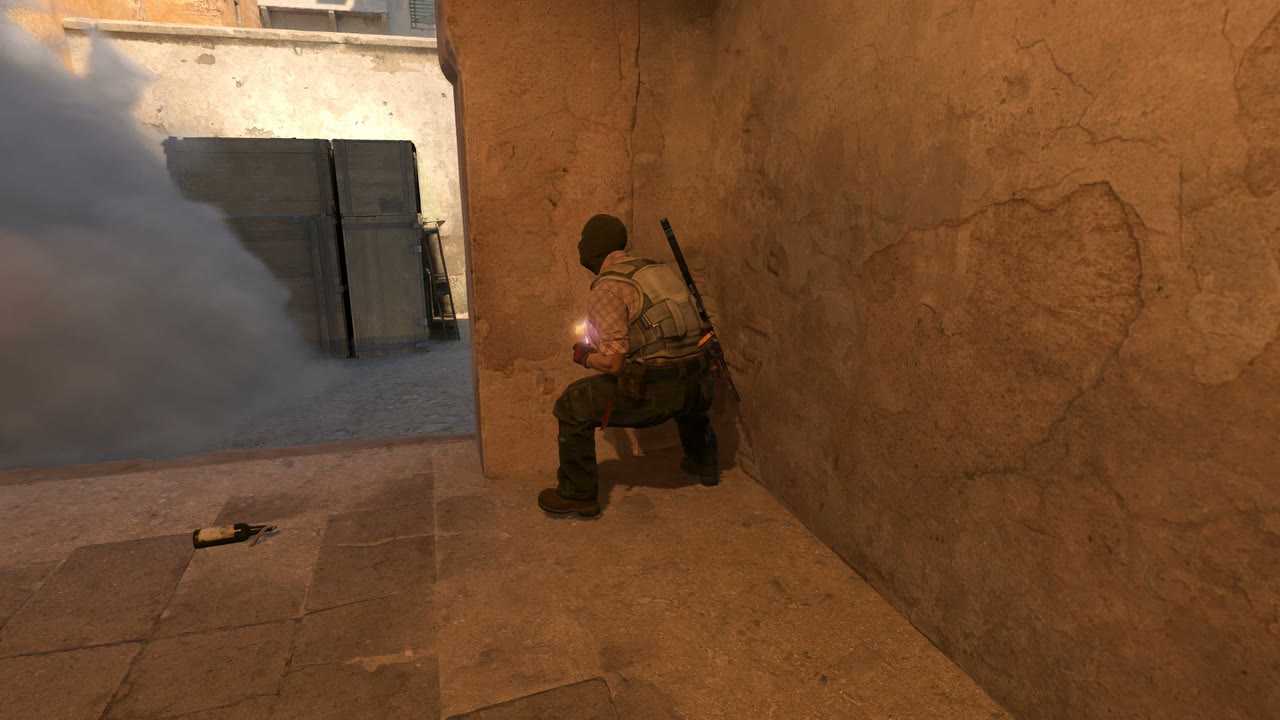 Third-person view of the setup position
