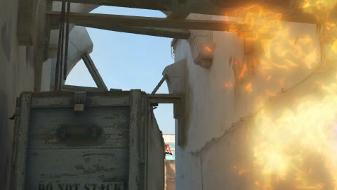 Close-up of the aim point just before the throw