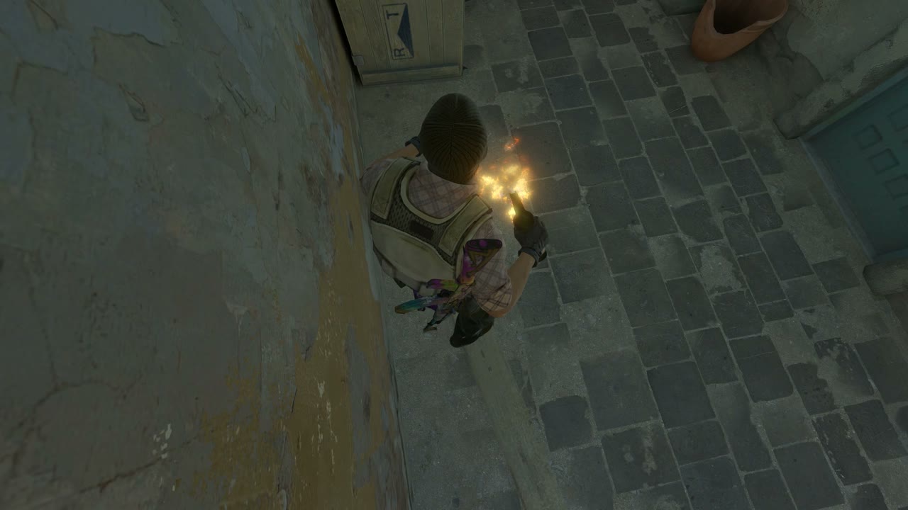 Third-person view of the setup position