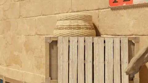 Close-up of the aim point just before the throw