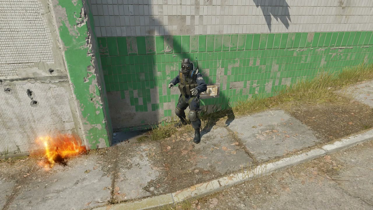 Third-person view of the setup position