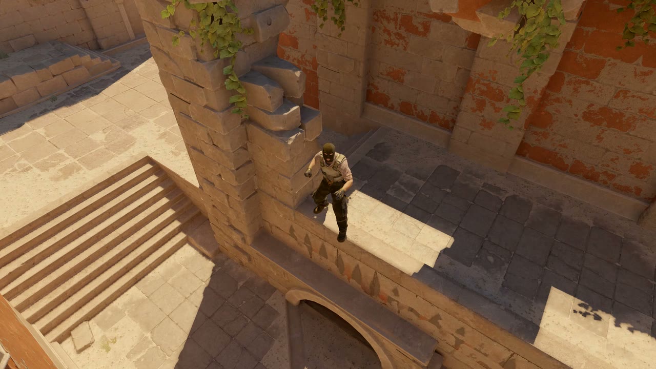 Third-person view of the setup position