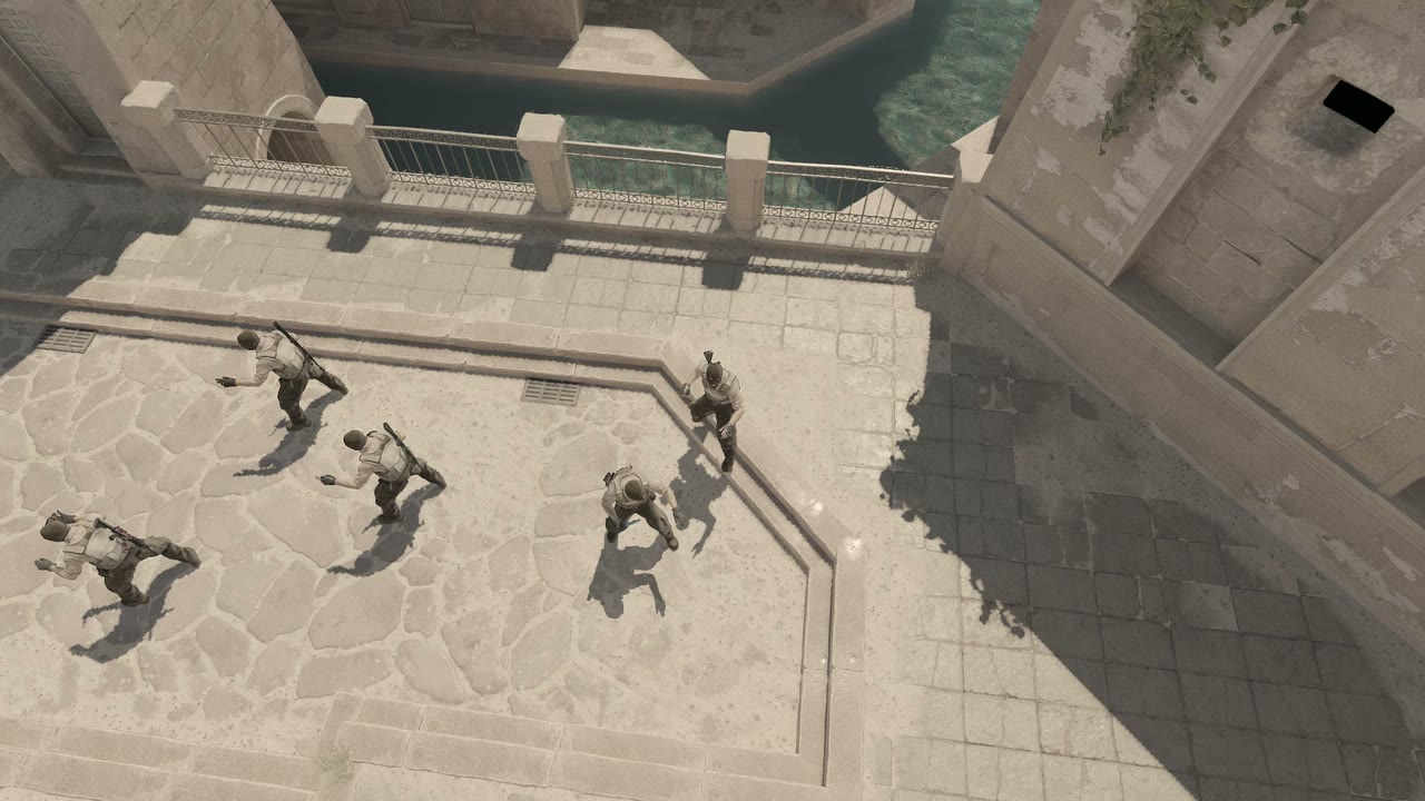 Third-person view of the setup position