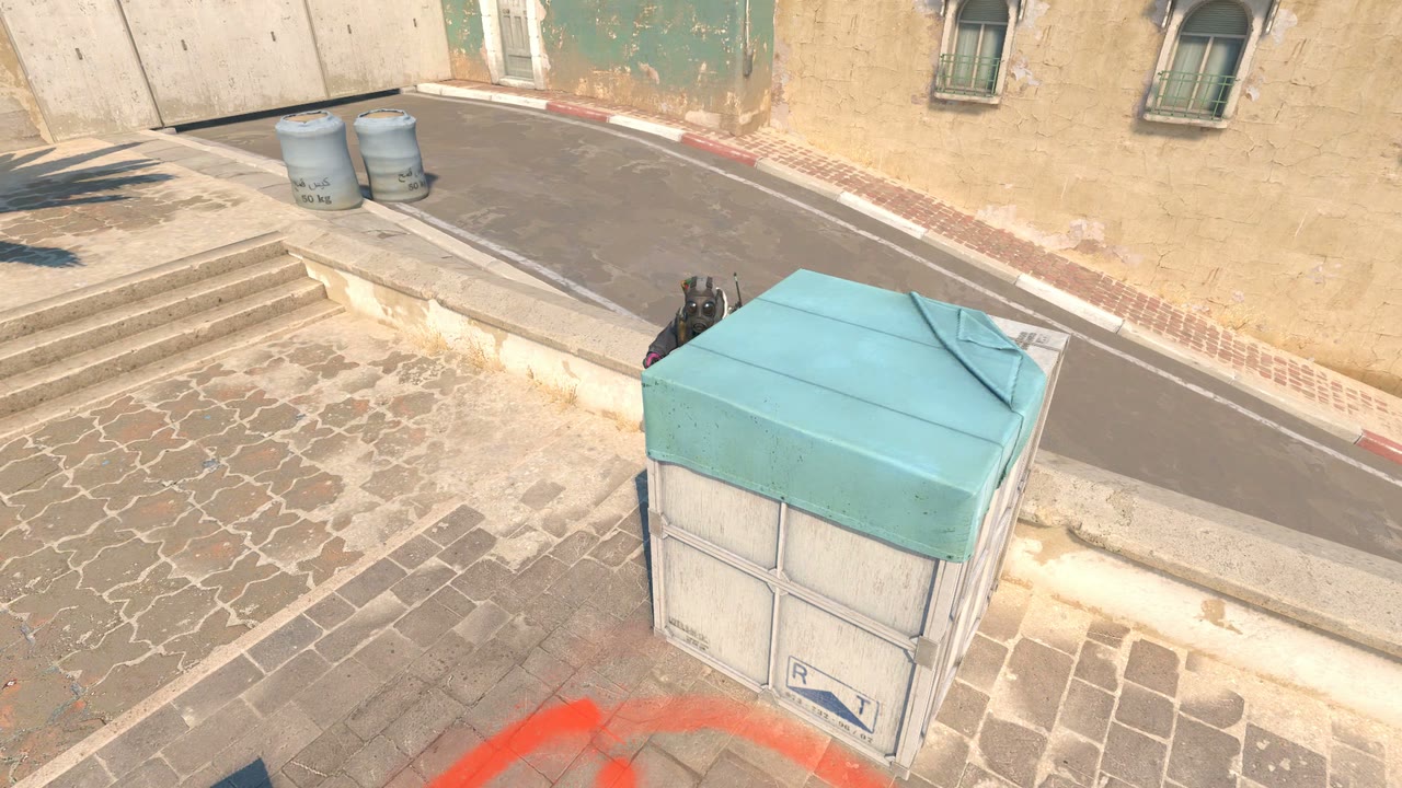 Third-person view of the setup position