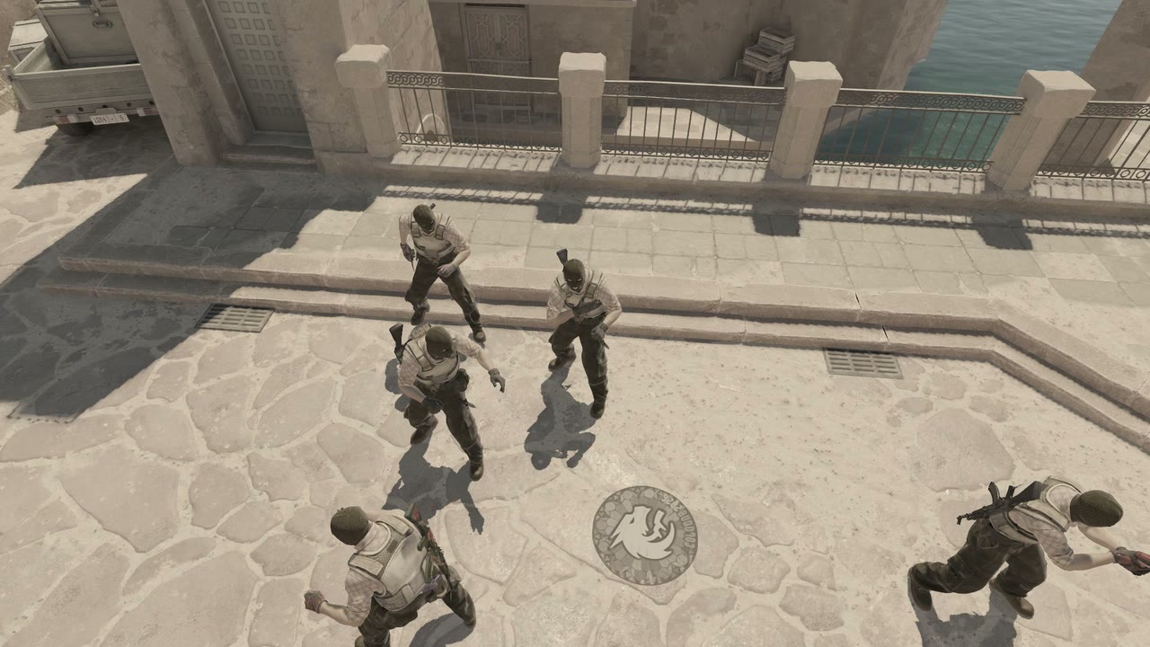 Third-person view of the setup position