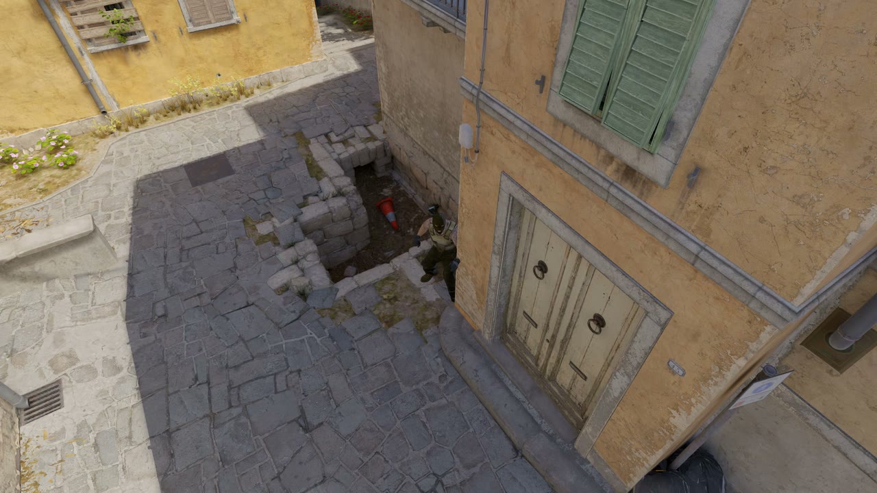 Third-person view of the setup position