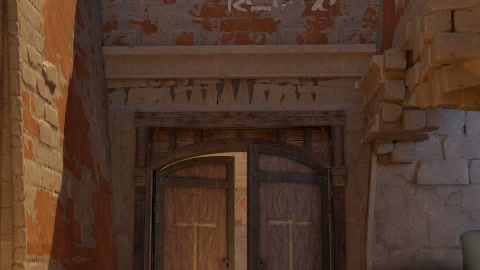 Close-up of the aim point just before the throw