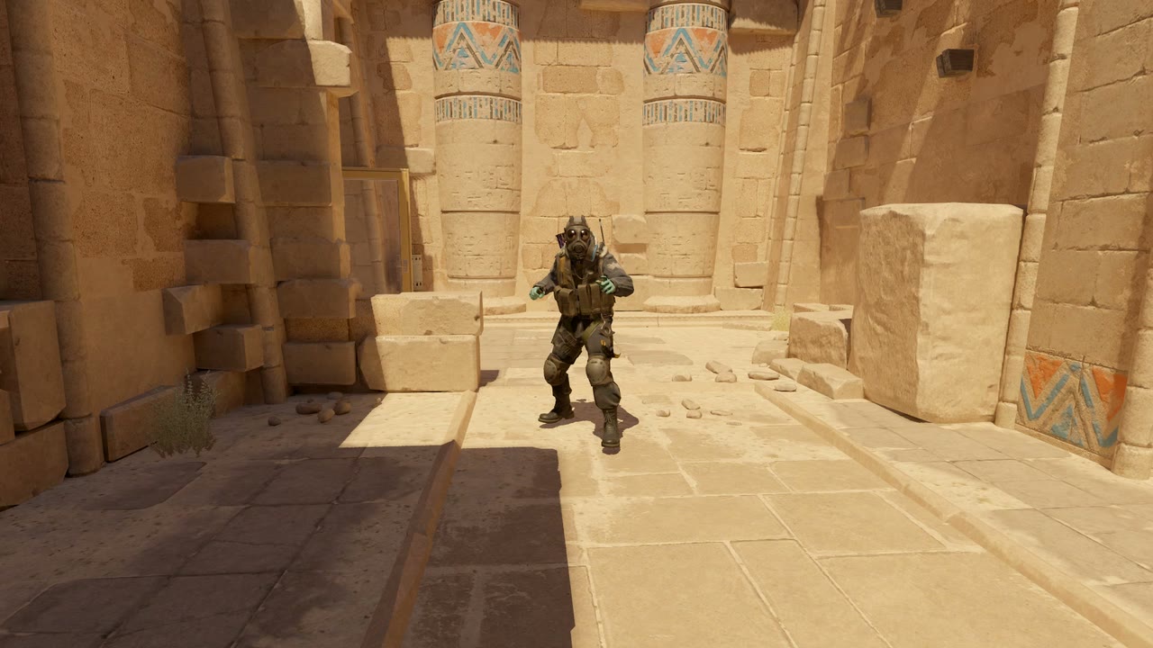 Third-person view of the setup position