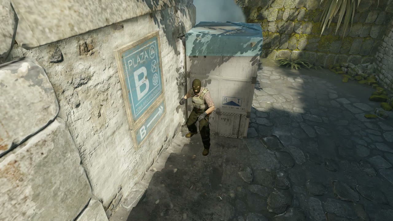 Third-person view of the setup position