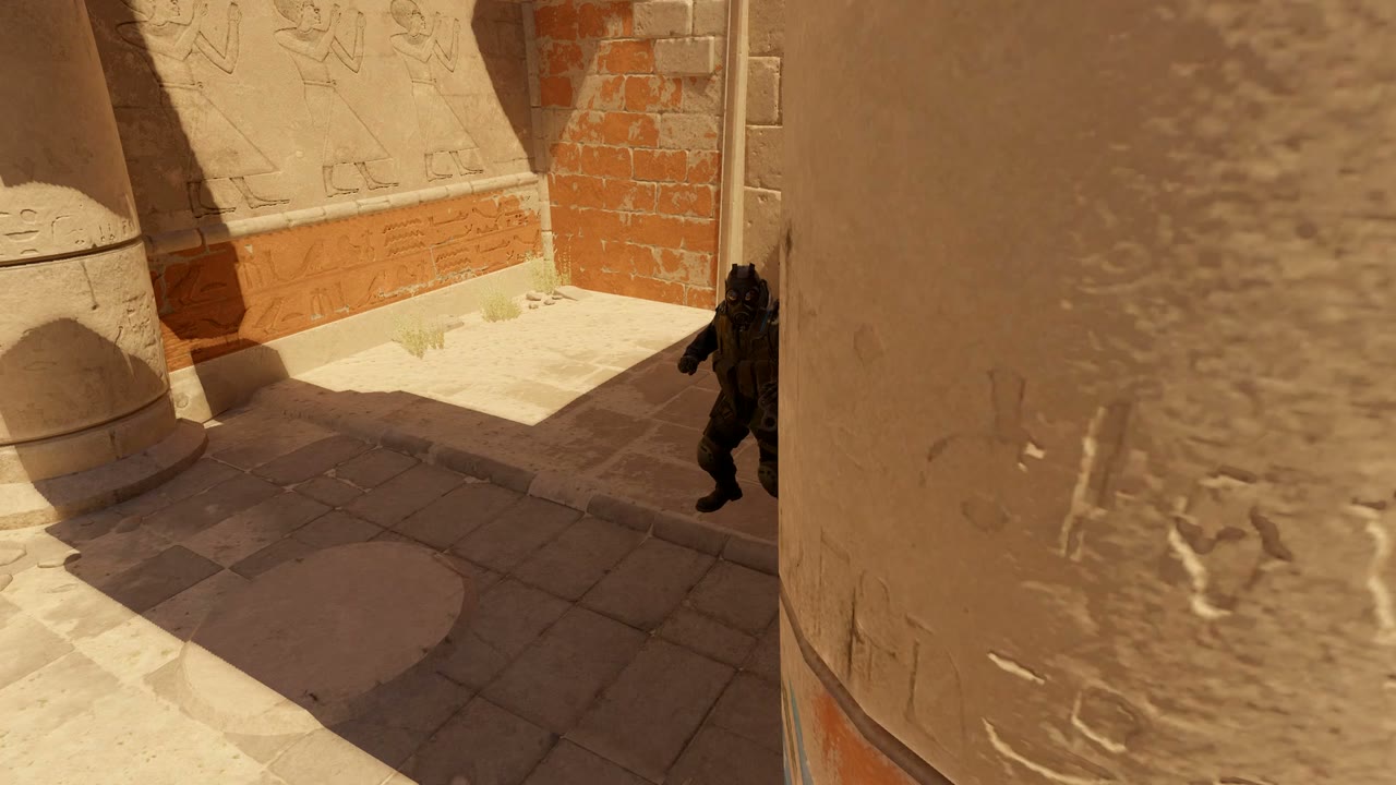 Third-person view of the setup position