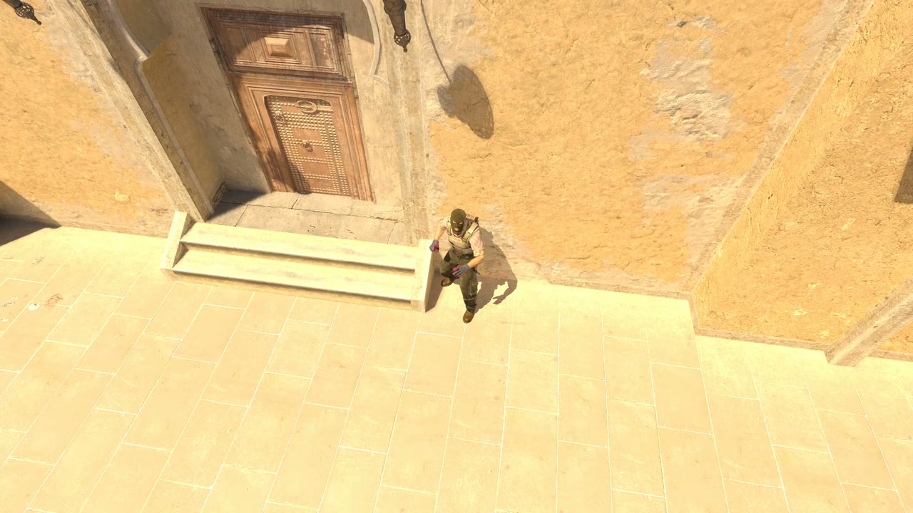 Third-person view of the setup position