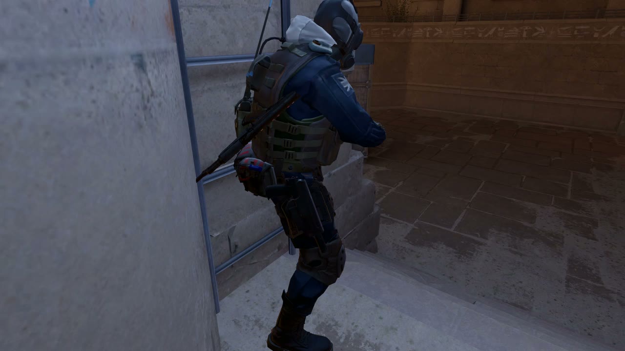 Third-person view of the setup position