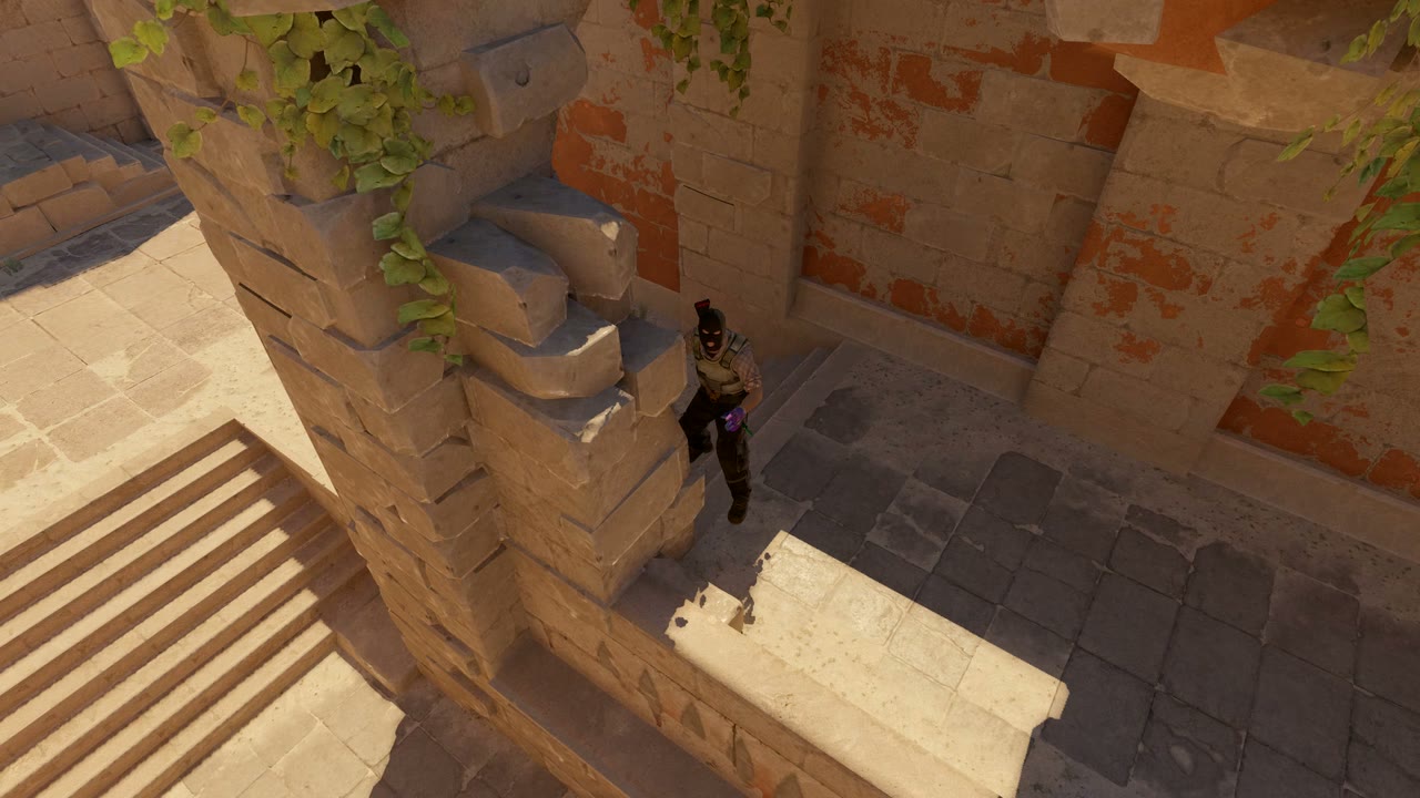 Third-person view of the setup position