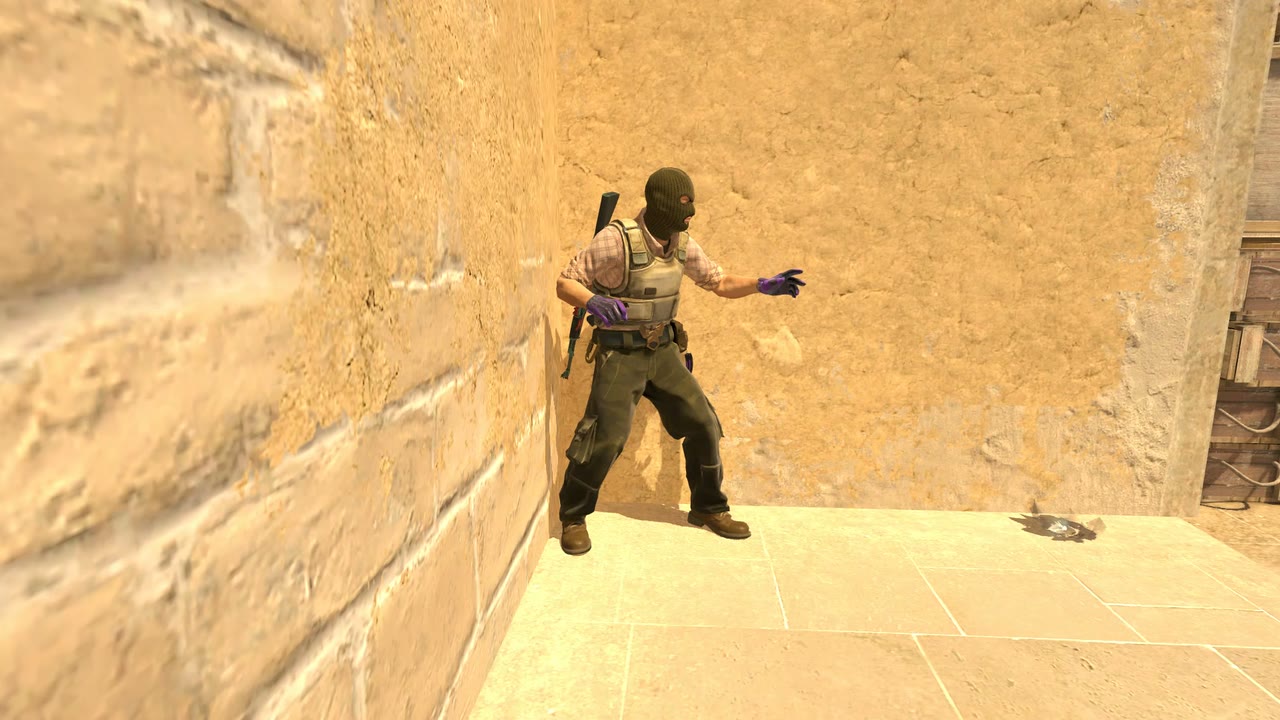 Third-person view of the setup position