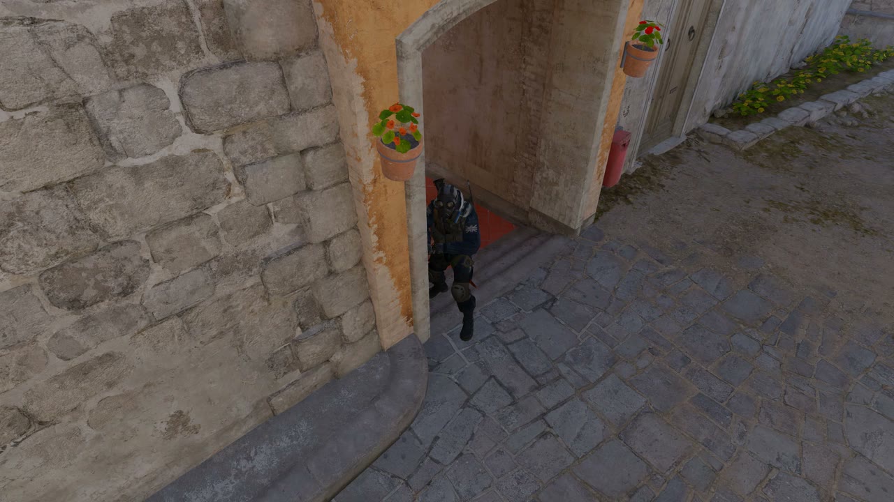 Third-person view of the setup position