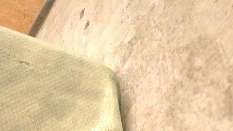 Close-up of the aim point just before the throw