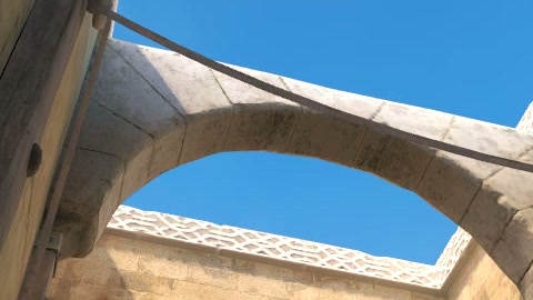 Close-up of the aim point just before the throw