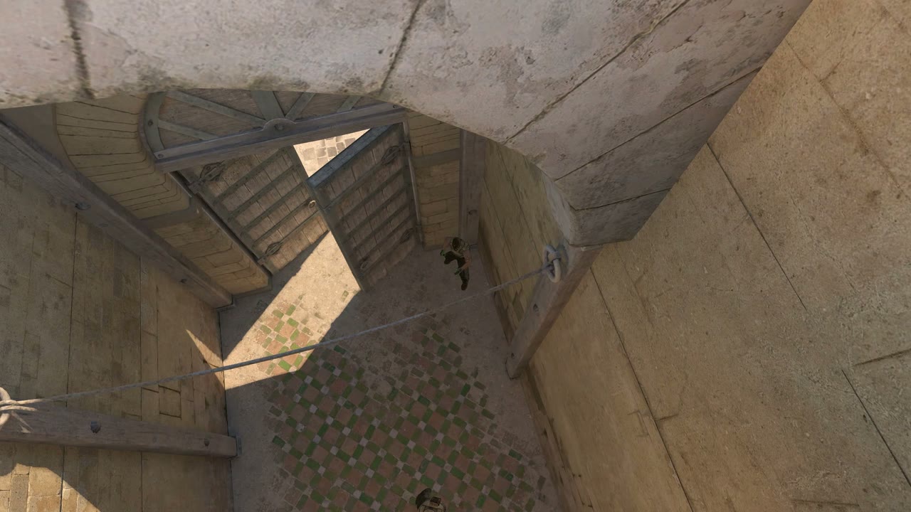 Third-person view of the setup position