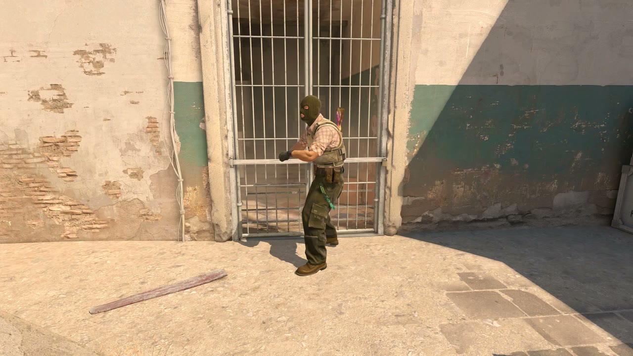 Third-person view of the setup position