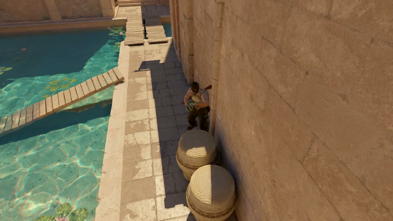 Third-person view of the setup position
