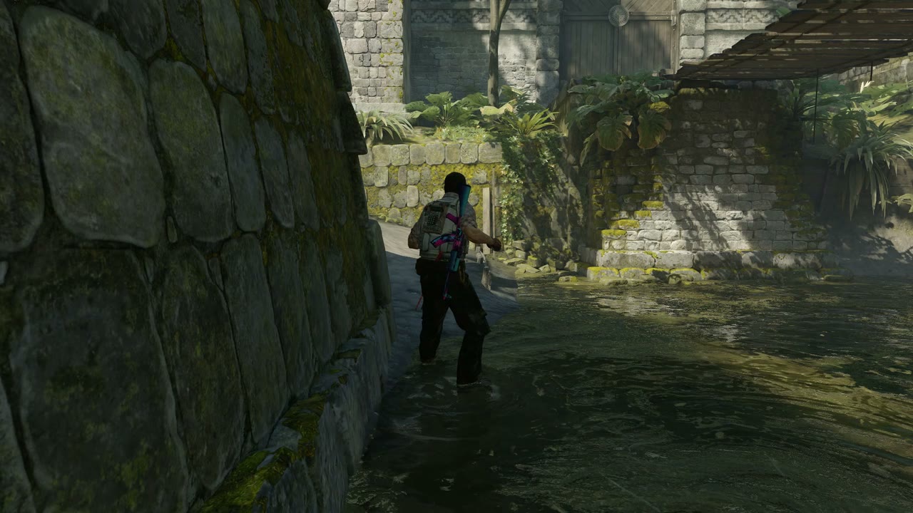 Third-person view of the setup position