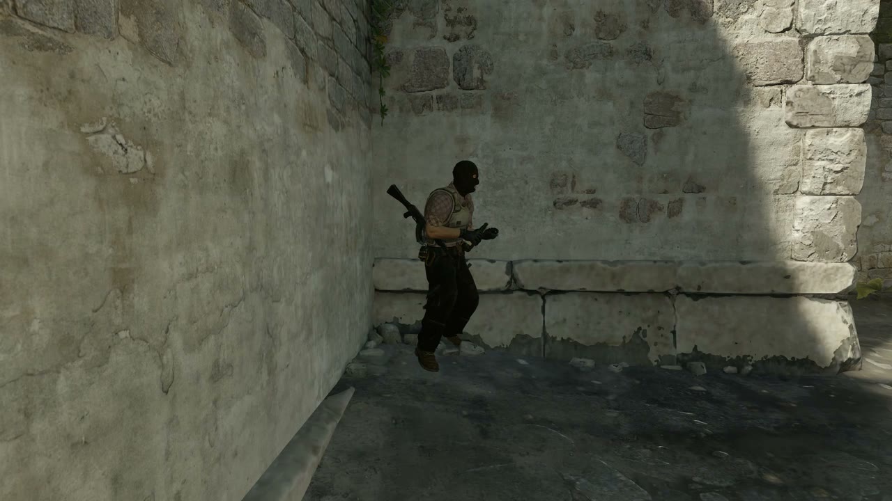 Third-person view of the setup position