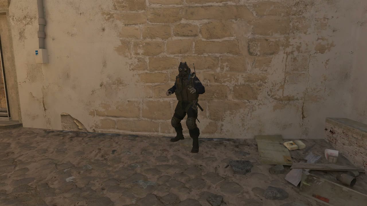 Third-person view of the setup position