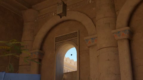 Close-up of the aim point just before the throw