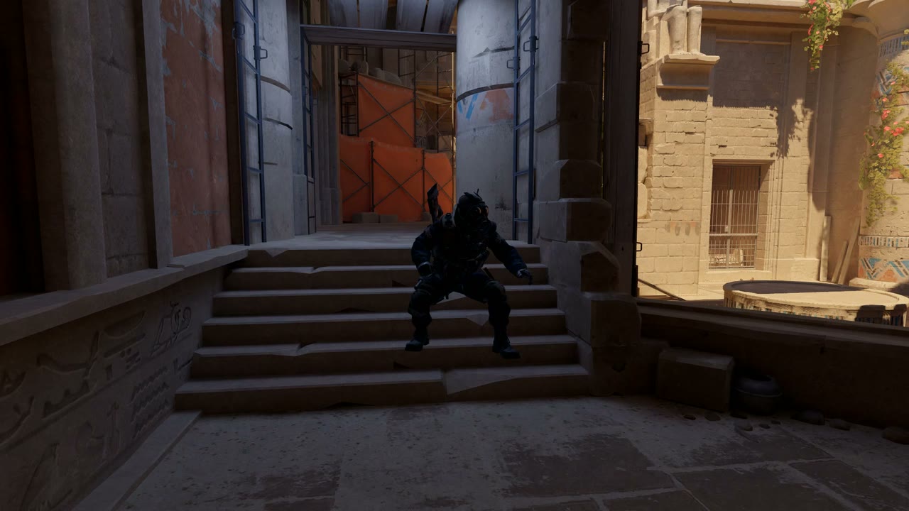 Third-person view of the setup position