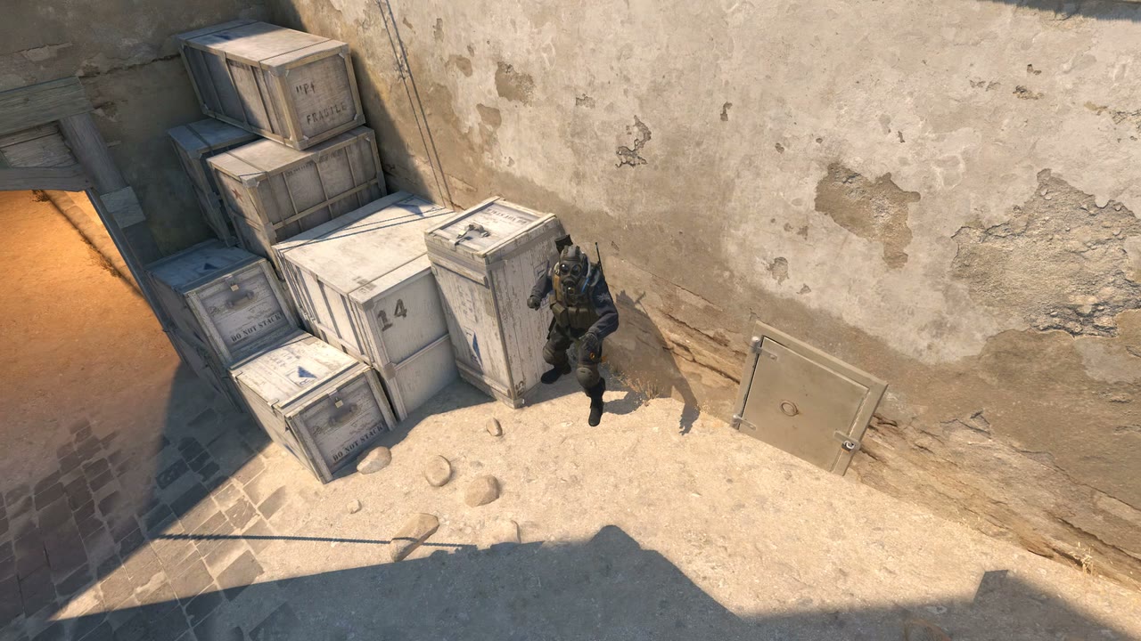 Third-person view of the setup position