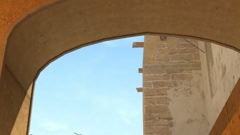 Close-up of the aim point just before the throw