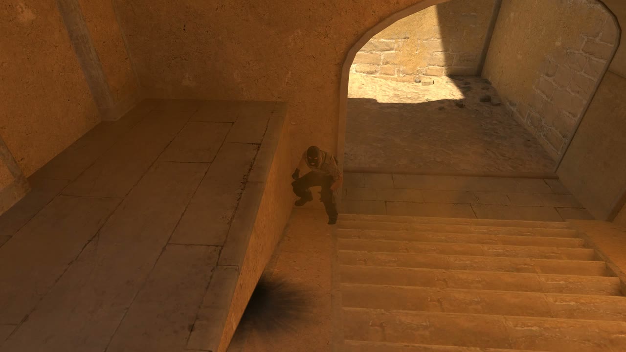 Third-person view of the setup position