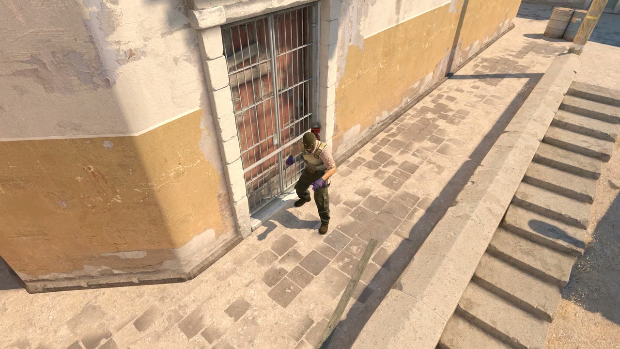 Third-person view of the setup position