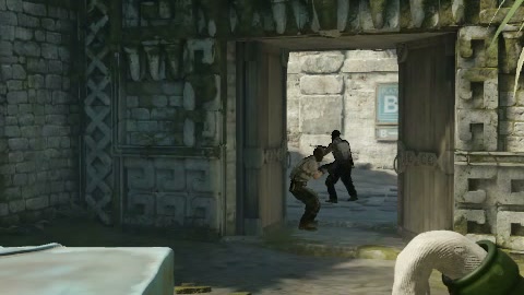 Close-up of the aim point just before the throw