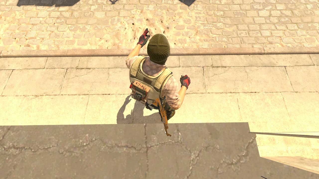 Third-person view of the setup position