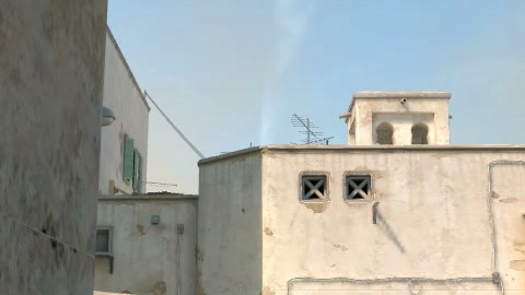Close-up of the aim point just before the throw