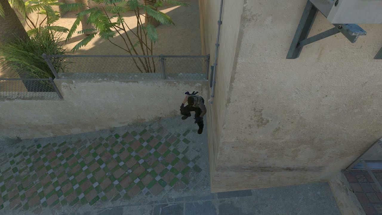 Third-person view of the setup position