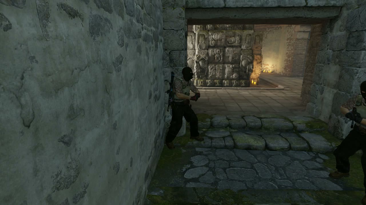 Third-person view of the setup position