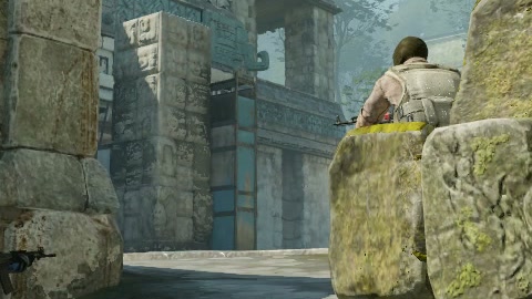 Close-up of the aim point just before the throw