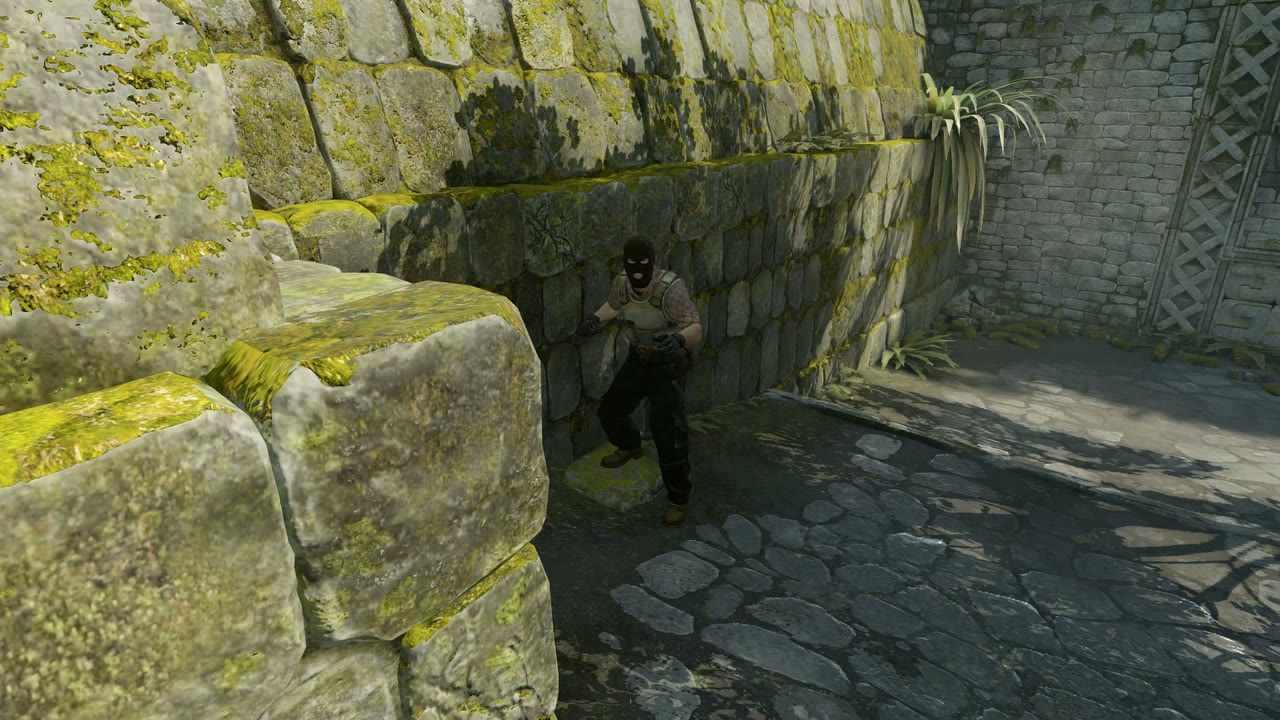 Third-person view of the setup position