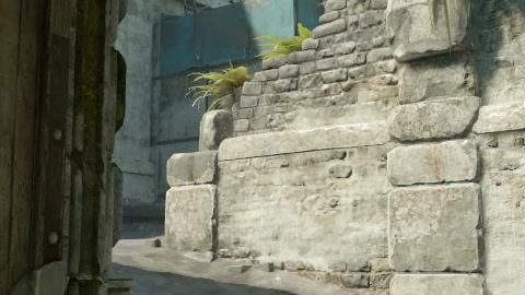 Close-up of the aim point just before the throw
