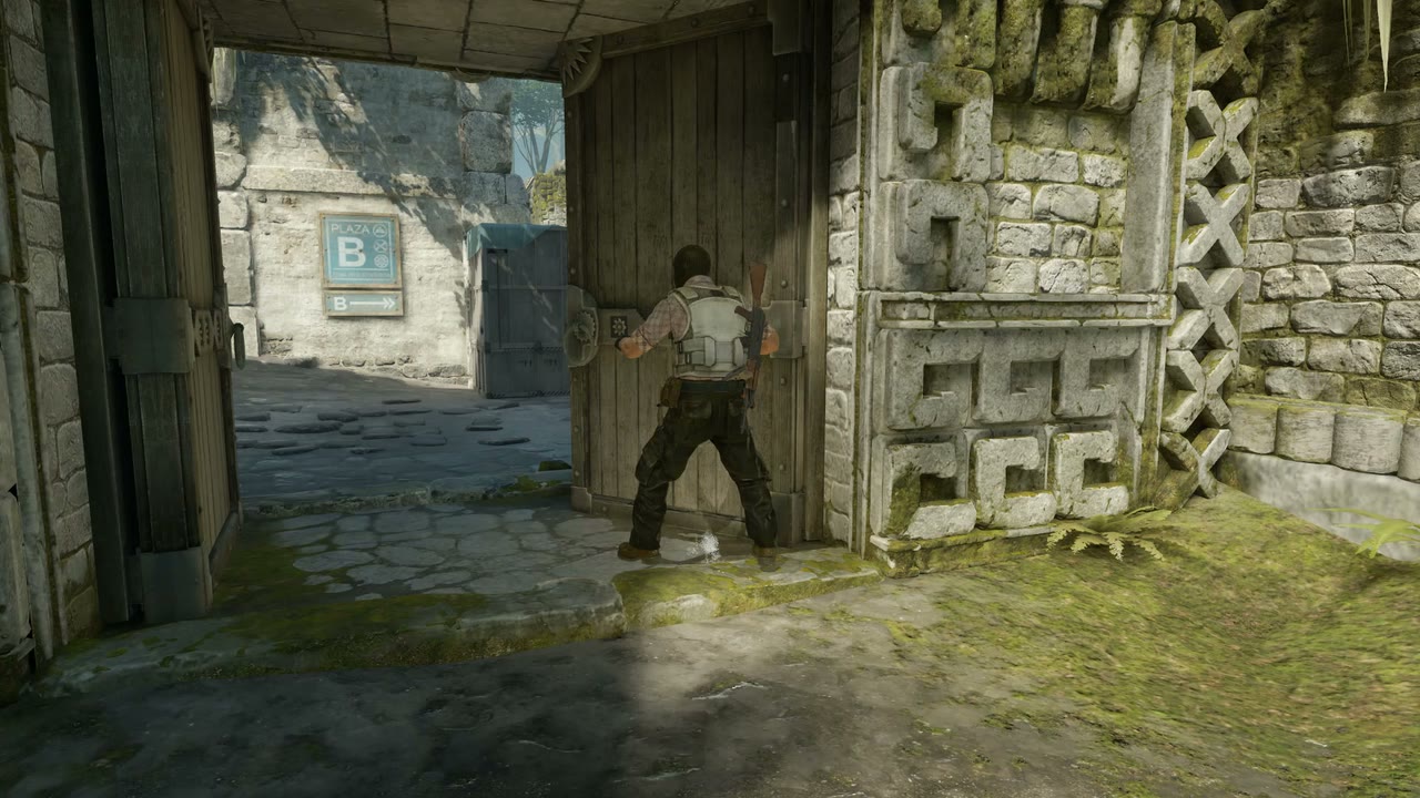 Third-person view of the setup position