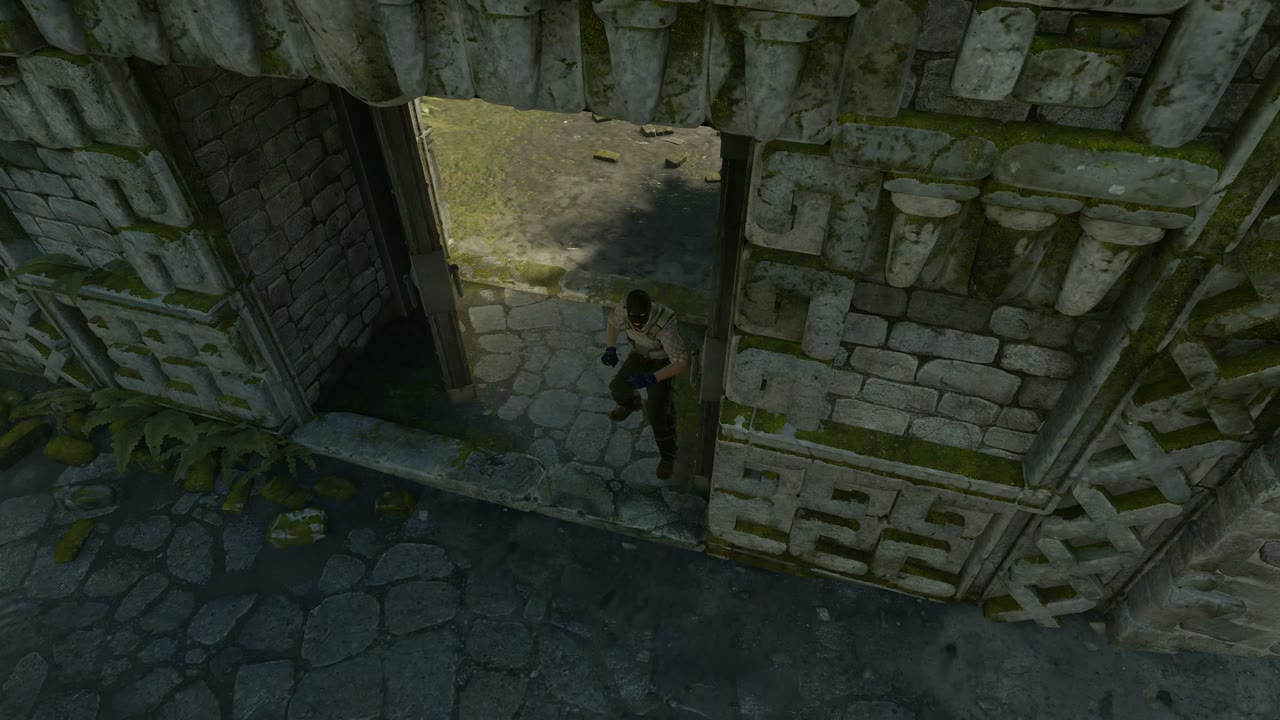 Third-person view of the setup position