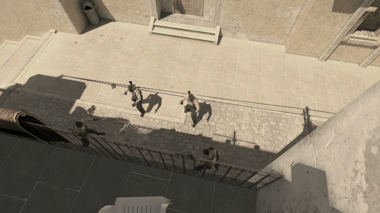Third-person view of the setup position