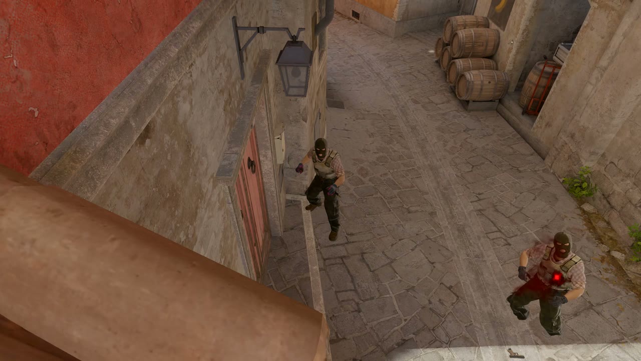 Third-person view of the setup position