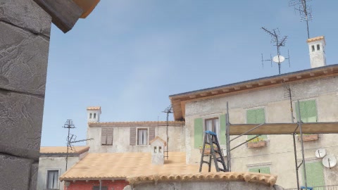 Close-up of the aim point just before the throw