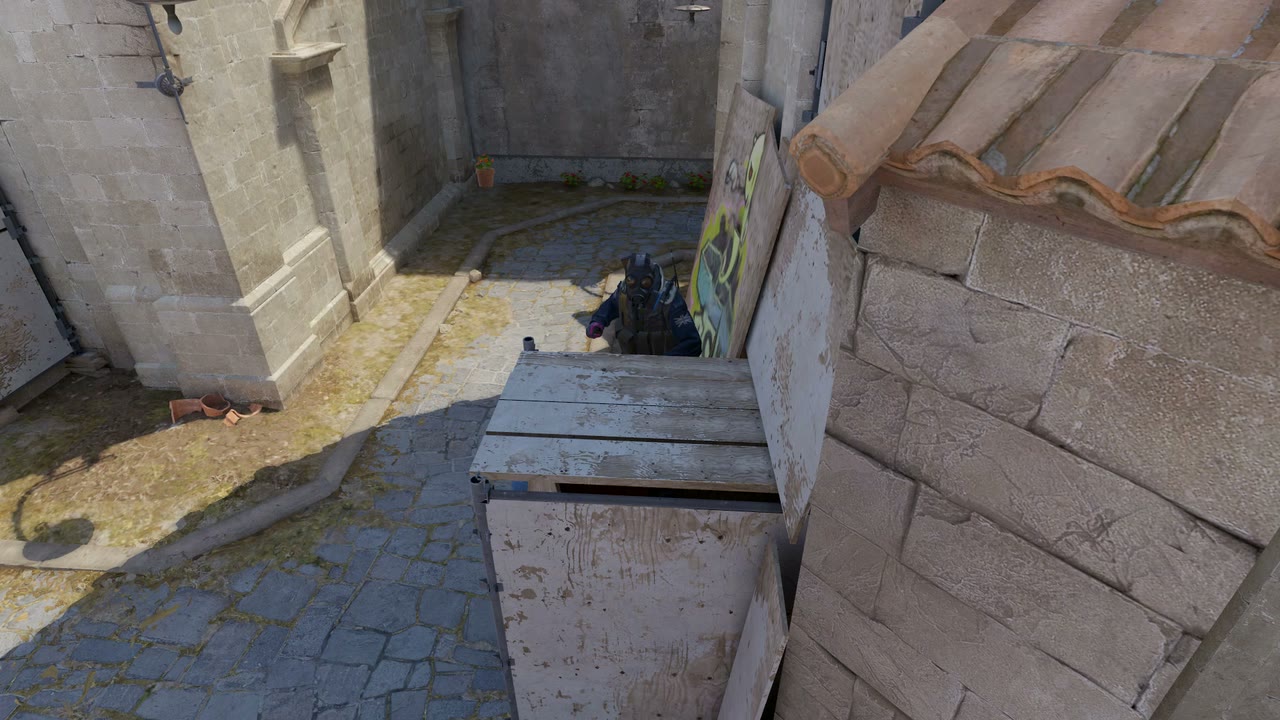 Third-person view of the setup position
