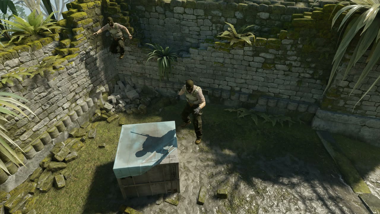 Third-person view of the setup position