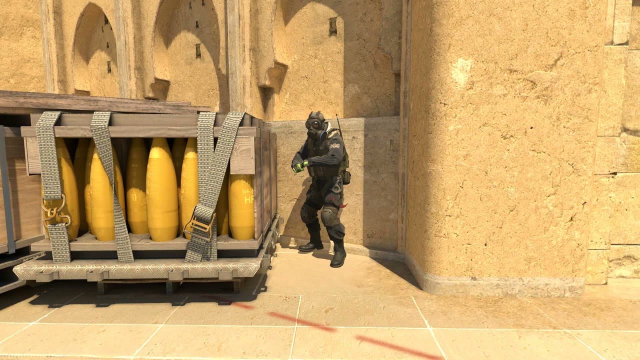 Third-person view of the setup position