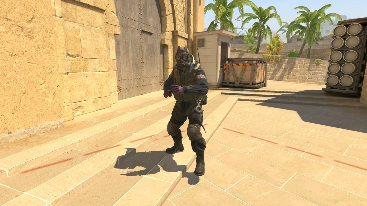 Third-person view of the setup position